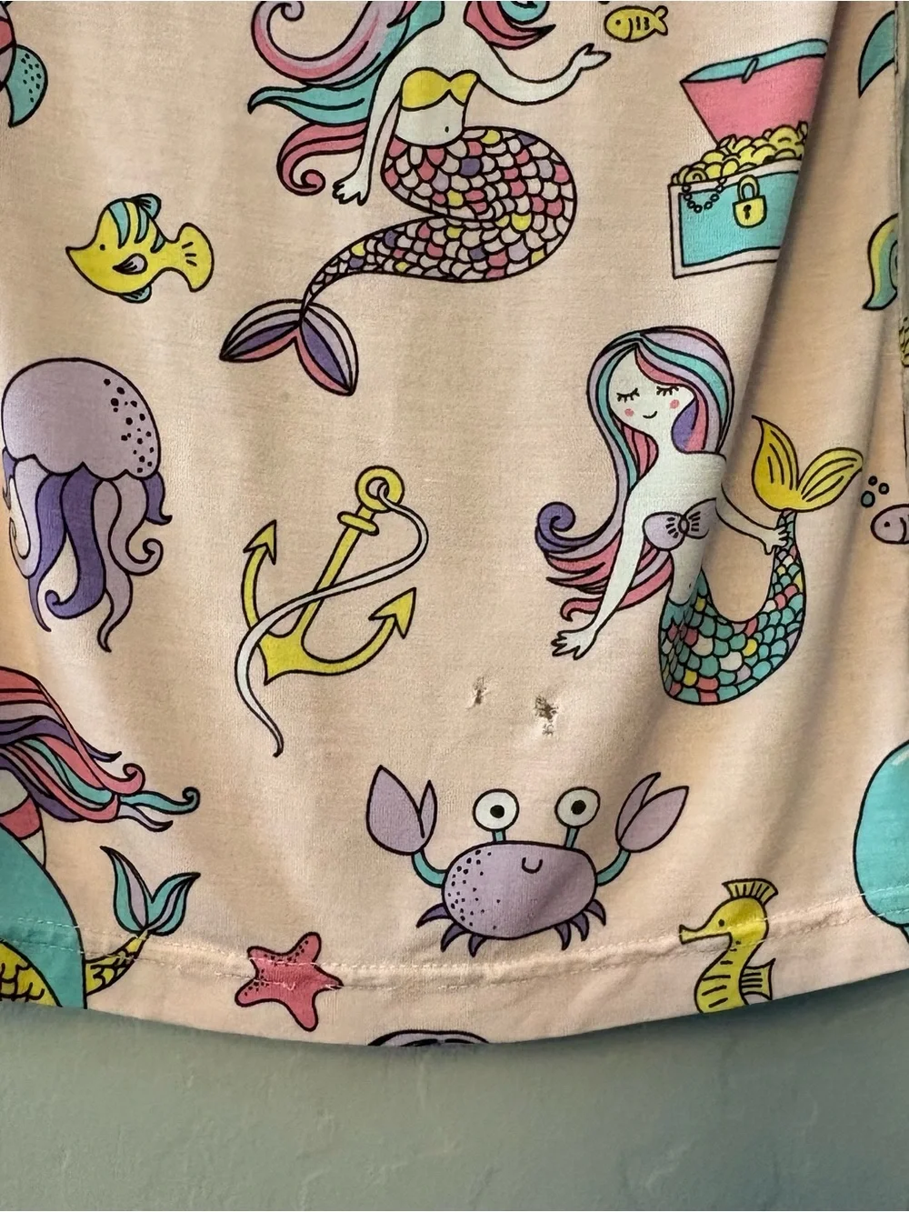 Little Sleepies OG retired pink mermaid two piece bamboo pajama set size 4t